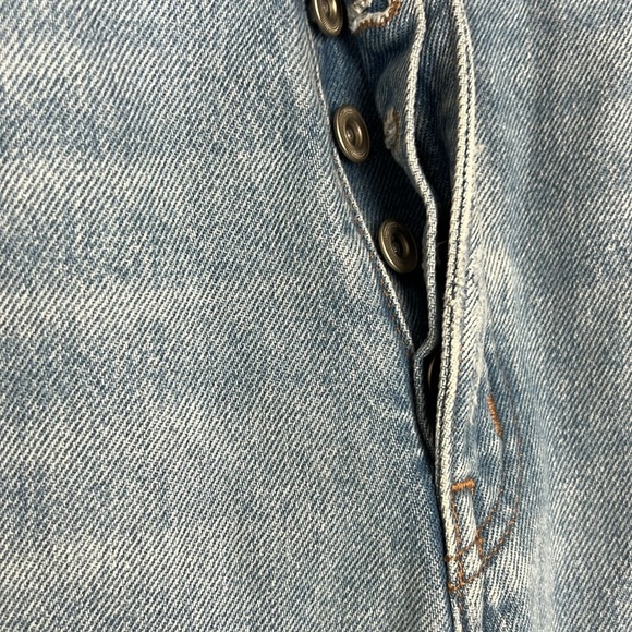 NWT Madewell Women's Low-Slung Straight Leg Jeans Light Wash Blue 32 Button Fly - Picture 8 of 9